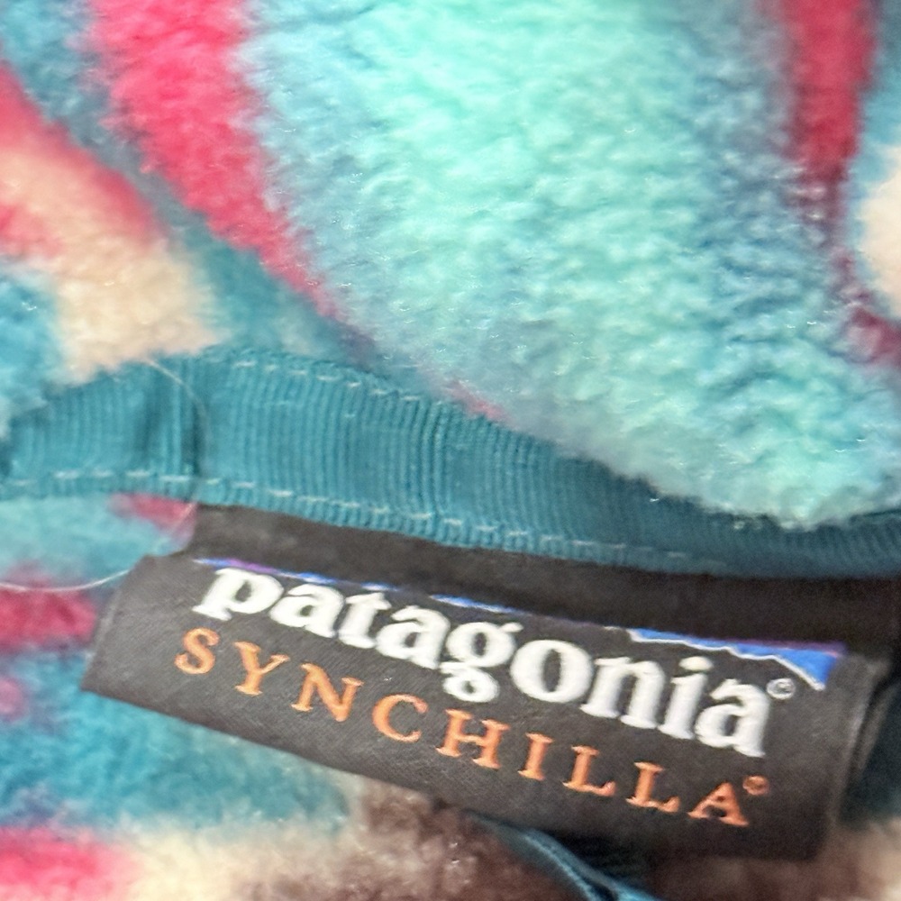 Patagonia Synchilla Snap-T Fleece Pullover Jacket Womans M Wild Desert Teal Pink - Picture 3 of 5